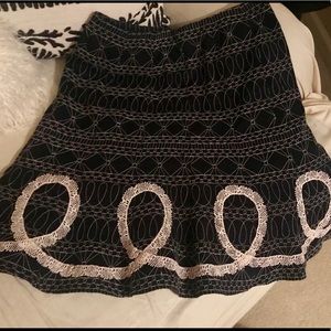 WDNY fully lined A-line skirt